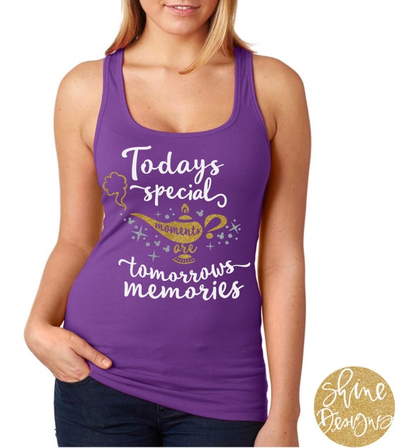 Today's Moments are Tomorrow's Memories - Magicaly Glitter Shirt - Aladdin Lamp Glitter Shirt
