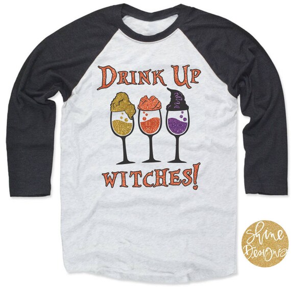 Hocus Pocus Wine Glitter Shirt - Drink Up Witches - Hocus Pocus Glitter Shirt - Wine Shirt