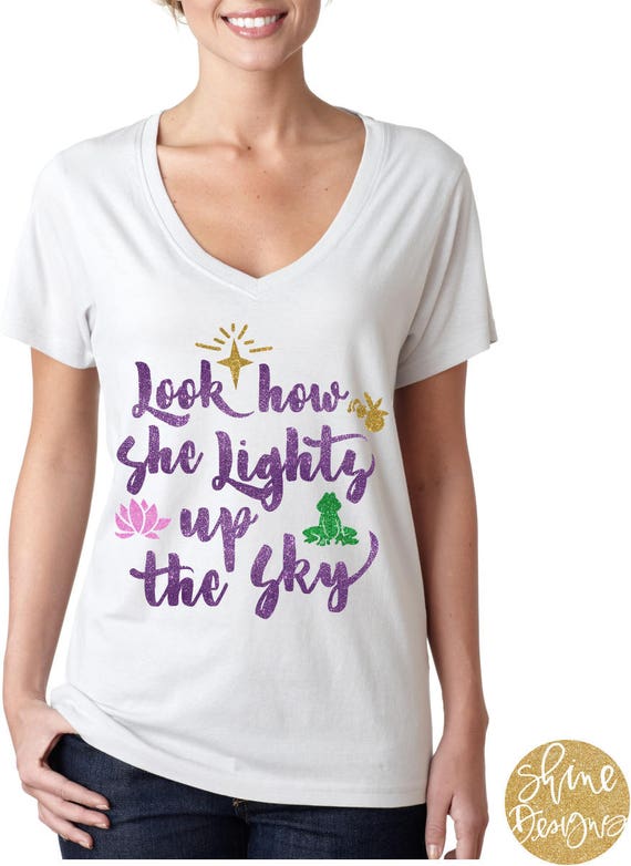 Look how she Lights Up the Sky - Princess and the Frog Shirt - Magical Shirt