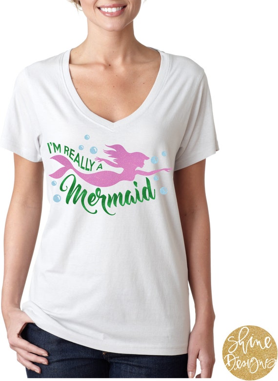 I'm Really A Mermaid Glitter Shirt