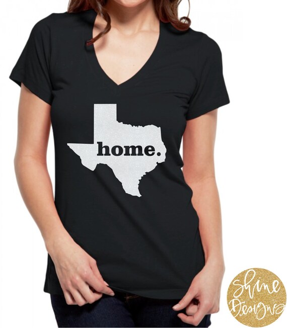 Home Texas State Glitter Shirt