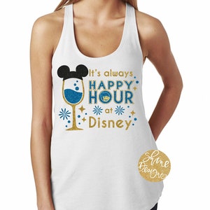 It's Always Happy Hour At Disney Magical Glitter Shirt Epcot Food and Wine Festival image 3