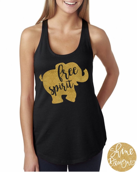 Free Spirit Elephant Glitter Shirt