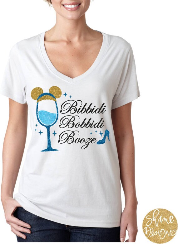 Bibbidi Bobbidi Booze - Cinderella Inspired Magical Glitter Shirt - Epcot Food and Wine Festival