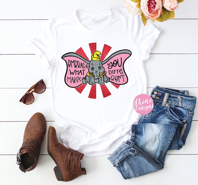 Embrace What Makes You Different Dumbo Shirt Elephant Shirt image 1