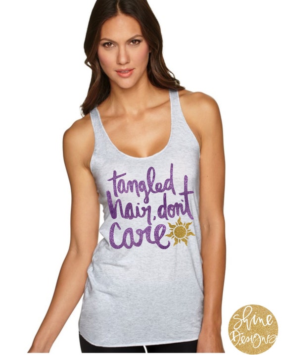 Tangled Hair Don't Care - Tangled Magical Glitter Shirt