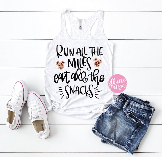 Run All The Miles Eat All The Snacks - Mickey Food Shirt - Magical Glitter Shirt