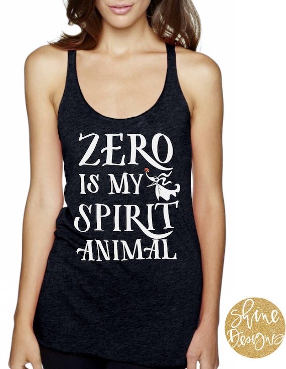 Zero Is My Spirit Animal - Nightmare Before Christmas Inspired Glitter Shirt
