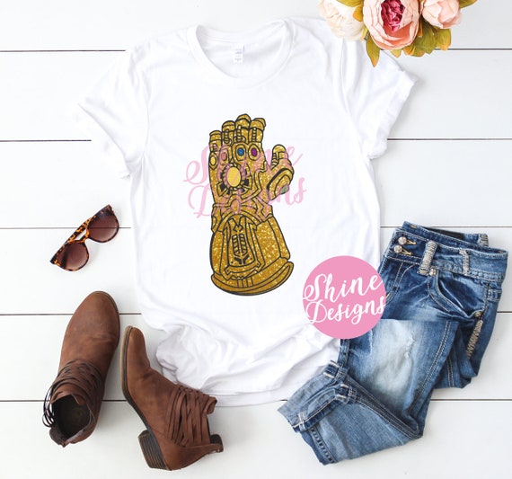 Gold Hand Gauntlet - Avengers Inspired Tshirt