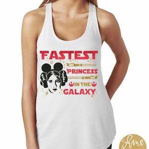 Fastest Princess In The Galaxy - Star Wars Princess Leia Inspired Magical Glitter Shirt - Run Magical