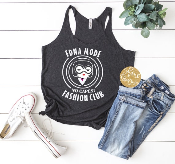 Edna Mode No Capes Fashion Shirt - Incredibles Shirt - Magical Shirt - Incredibles 2 Shirt - Edna Mode Fashion Club Glitter Shirt