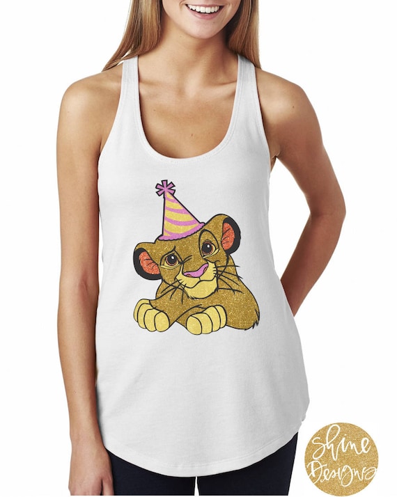 Simba Birthday Shirt - Lion King Shirt - Glitter Shirt