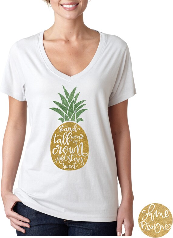 Pineapple Shirt Pineapple Quote Glitter Shirt | Etsy