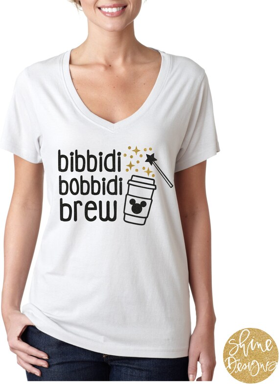 Bibbidi Bobbidi Brew Coffee Shirt - Magical Cinderella Glitter Shirt