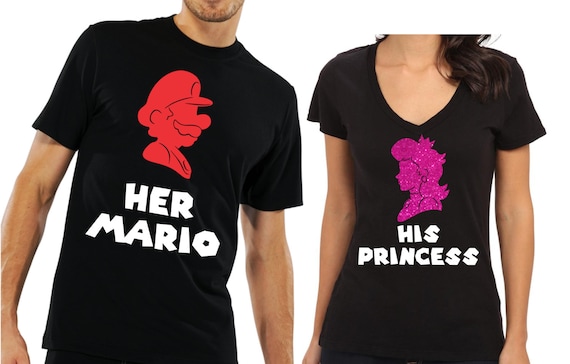 Mario and Princess Couple Shirts