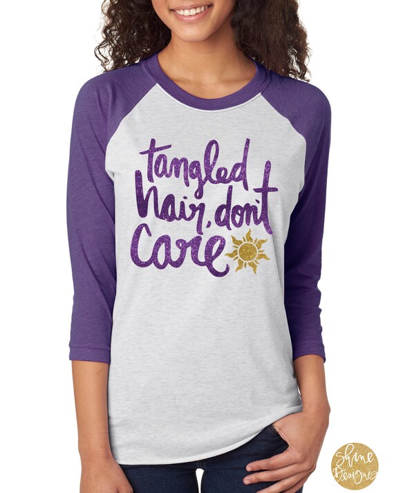 Tangled Hair, Don't Care - Tangled Shirt - Magical Glitter Shirt