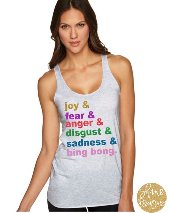 Joy, Fear, Anger, Disgust, Sadness and Bing Bong Glitter Shirt - Inside Out Magical Glitter Shirt