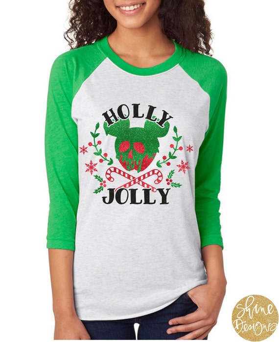 Snow White Poison Apple Holly Jolly Glitter Shirt - Magical Glitter Shirt - Christmas Glitter Shirt
