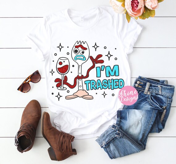 Forky "I'm Trashed" Shirt – Toy Story Land, Pixar Pier