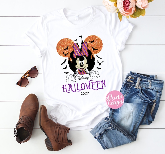 Minnie Halloween Disney Glitter Shirt - Halloween Magical Glitter Shirt