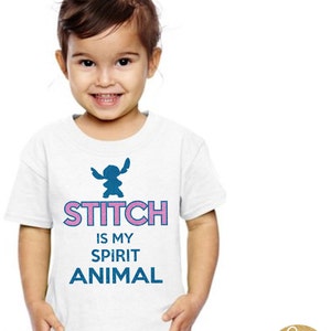 Stitch Is My Spirit Animal - Lilo and Stitch Glitter Shirt