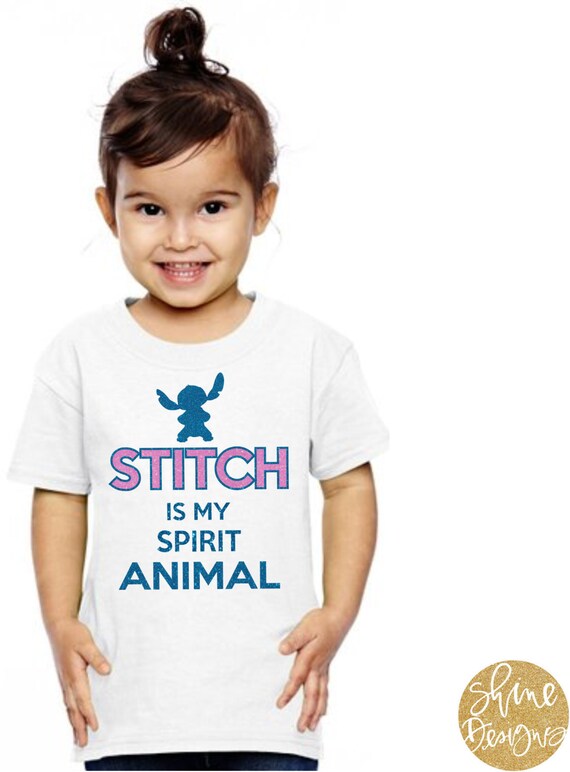 Stitch Is My Spirit Animal - Lilo and Stitch Glitter Shirt