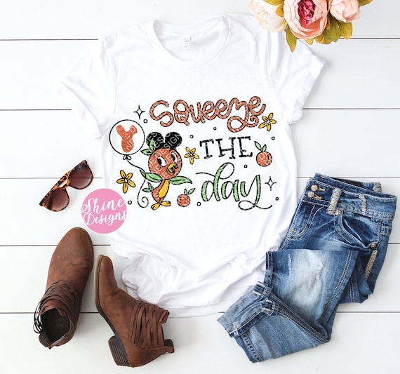 Squeeze The Day - Orange Bird Shirt - Flower and Garden Festival Shirts