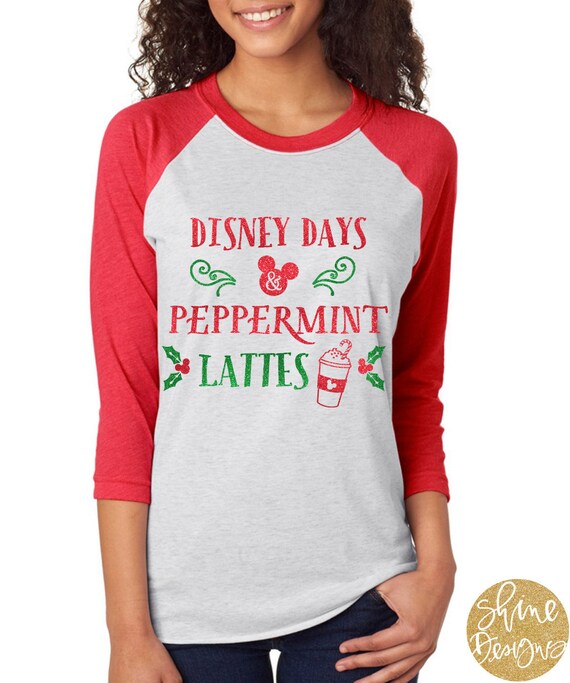 Magical Days and Peppermint Lattes - Magical Glitter Shirt - Christmas Glitter Shirt