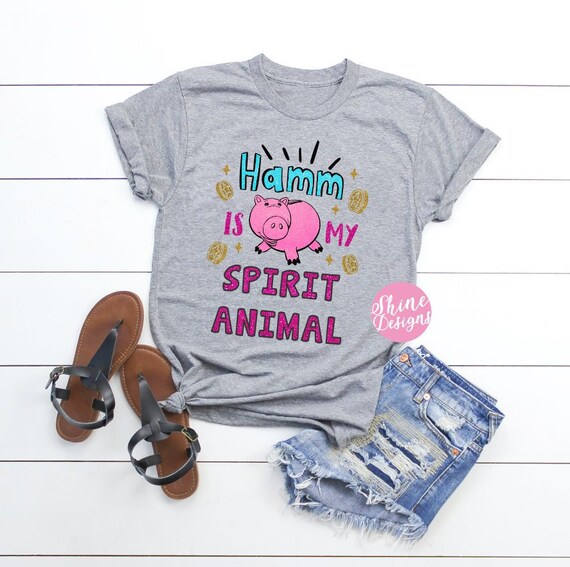 Hamm Is My Spirit Animal Glitter Shirt - Toy Story Land, Pixar Pier, Toy Story Shirt, Toy Story 4