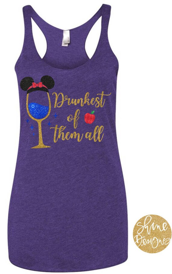 Drunkest Of Them All - Snow White Inspired Glitter Tank Top – Epcot Food and Wine Festival