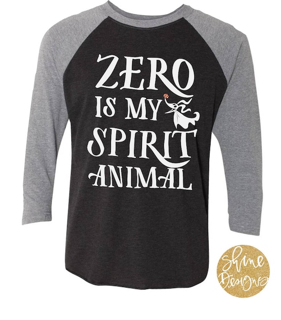 Zero Is My Spirit Animal - Nightmare Before Christmas Inspired Glitter Shirt
