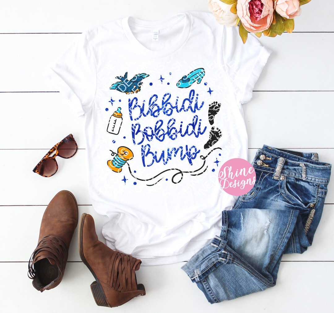 Bibbidi Bobbidi Bump Shirt, Pregnancy Cinderella Glitter