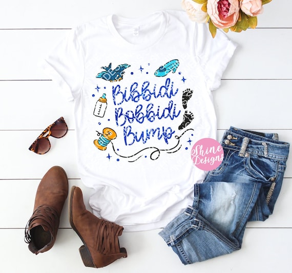 Bibbidi Bobbidi Bump Shirt, Pregnancy Cinderella Glitter Shirt.