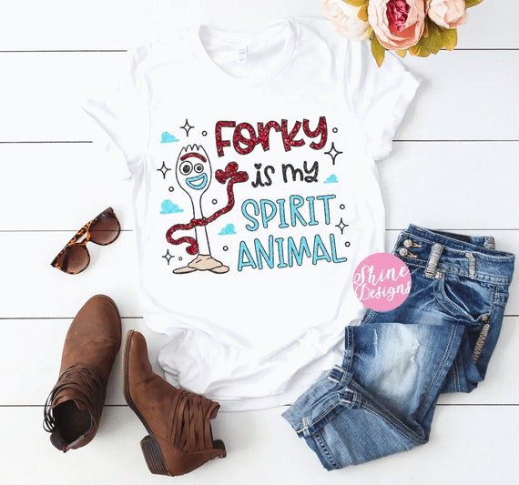 Forky Is My Spirit Animal Glitter Shirt, Toy Story Land, Pixar Pier, Toy Story Shirt