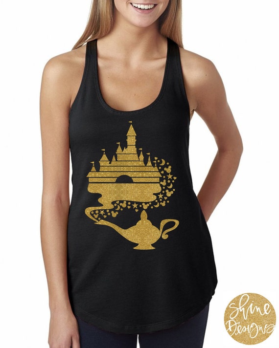 Magical Castle Aladdin Lamp Glitter Shirt