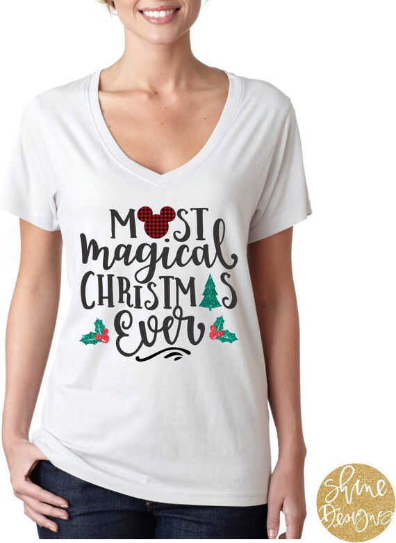 Most Magical Christmas Ever - Buffalo Plaid Mickey Heads Shirt - Very Merry Christmas Party Shirt