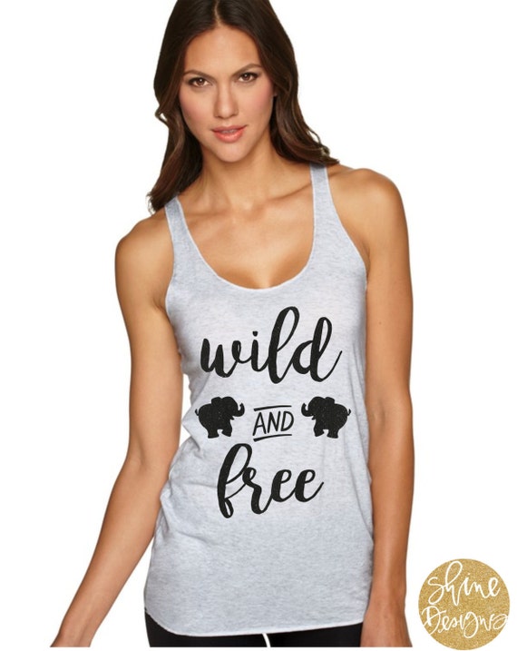Wild and Free Elephant Glitter Shirt