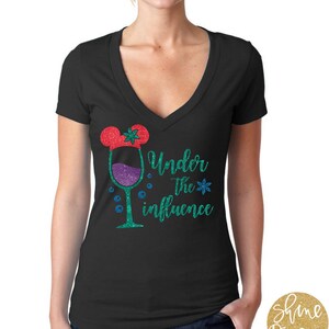 Under The Influence The Little Mermaid Inspired Drinking Glitter Shirt Epcot Food And Wine Festival image 4