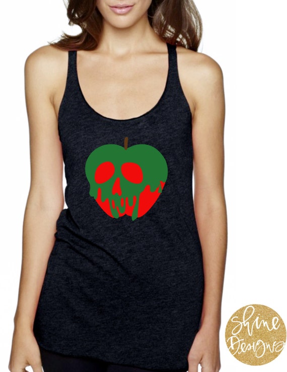 Snow White Poison Apple Glitter Black Shirt