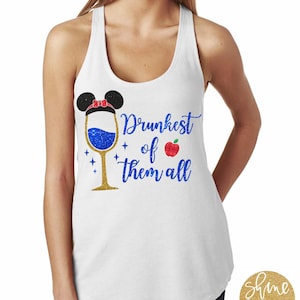 Drunkest Of Them All - Snow White Inspired Magicaly Glitter Shirt - Epcot Food and Wine Festival