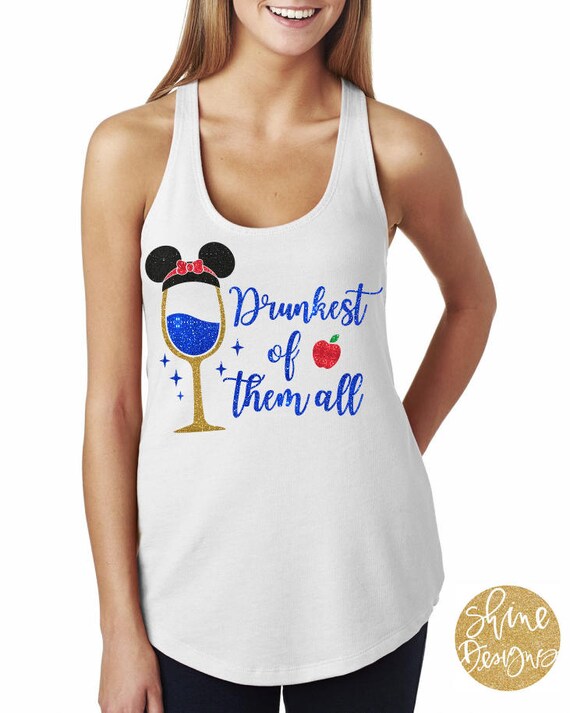 Drunkest Of Them All - Snow White Inspired Magicaly Glitter Shirt - Epcot Food and Wine Festival