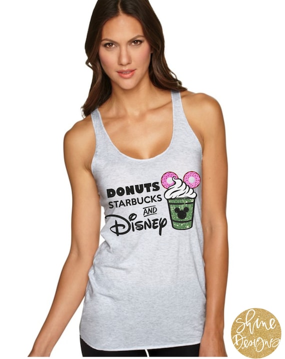 Donuts, Starbucks and Disney - Magicaly Glitter Shirt