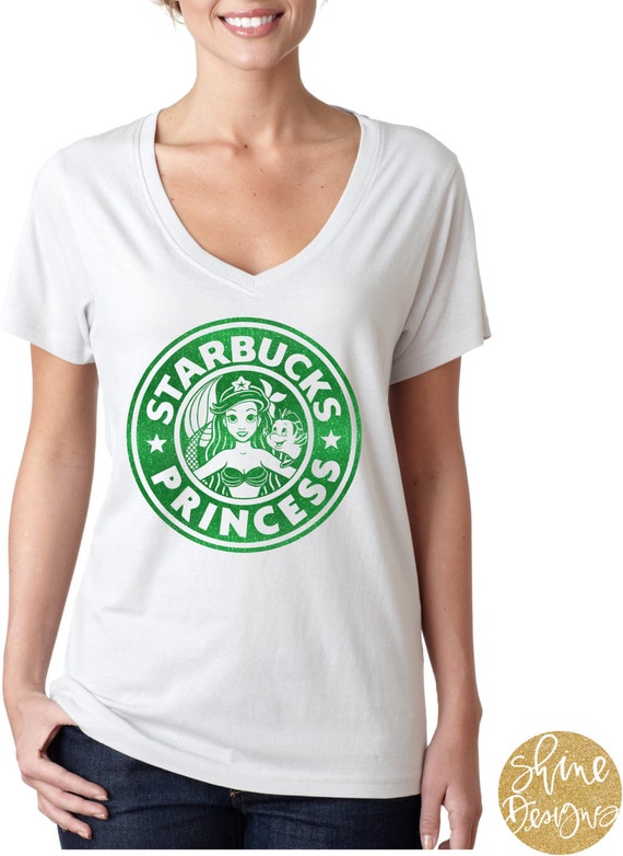 Starbucks Princess - Mermaid Princess - The Little Mermaid Magical Glitter Shirt