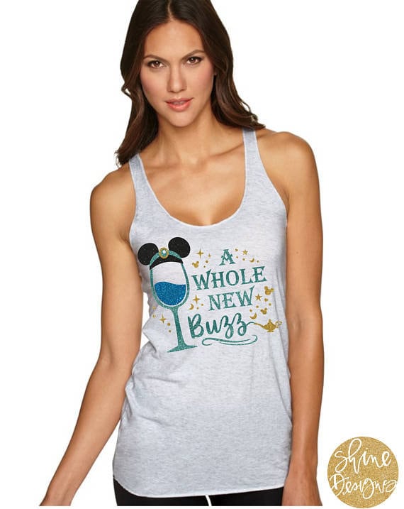 A Whole New Buzz - Aladdin Inspired Magical Glitter Shirt - Epcot Food and Wine Festival