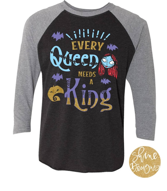 Nightmare Before Christmas Shirt - Sally Glitter Shirt - Every Queen needs a King