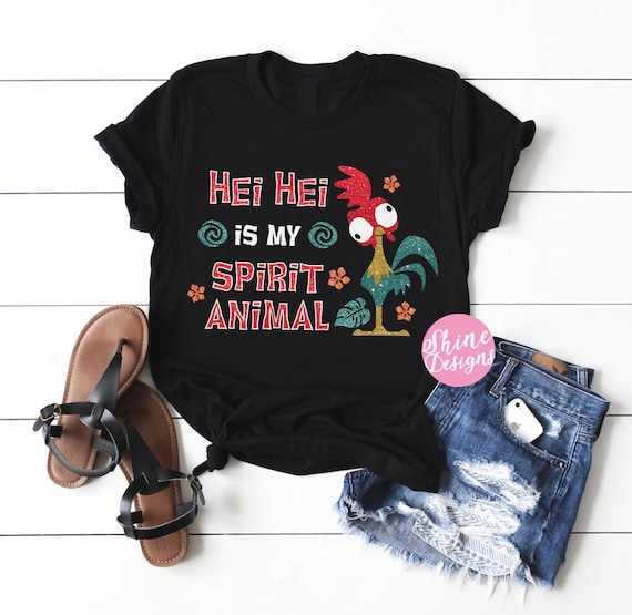 Hei Hei Is My Spirit Animal - Moana Shirt, Moana Glitter Shirt, Sidekicks Shirt