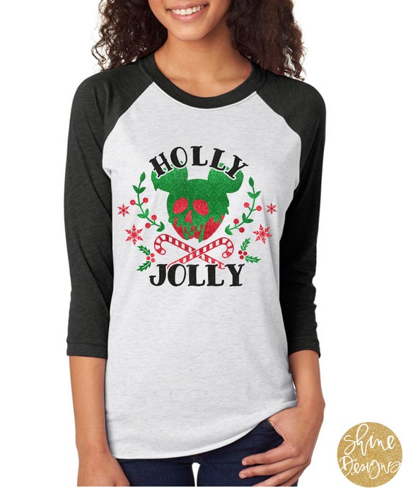 Holly Jolly Glitter Shirt - Snow White Poison Apple Magical Glitter Shirt - Christmas Glitter Shirt