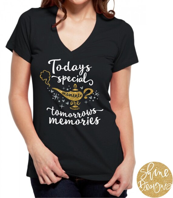 Today's Special Moments are Tomorrow's Memories - Magical Glitter Shirt - Aladdin Lamp Glitter Shirt