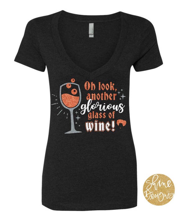 Oh Look Another Glorious Glass of Wine - Hocus Pocus Wine Glitter Shirt - Winnie Sanderson Shirt - Hocus Pocus Glitter Shirt - Wine Shirt