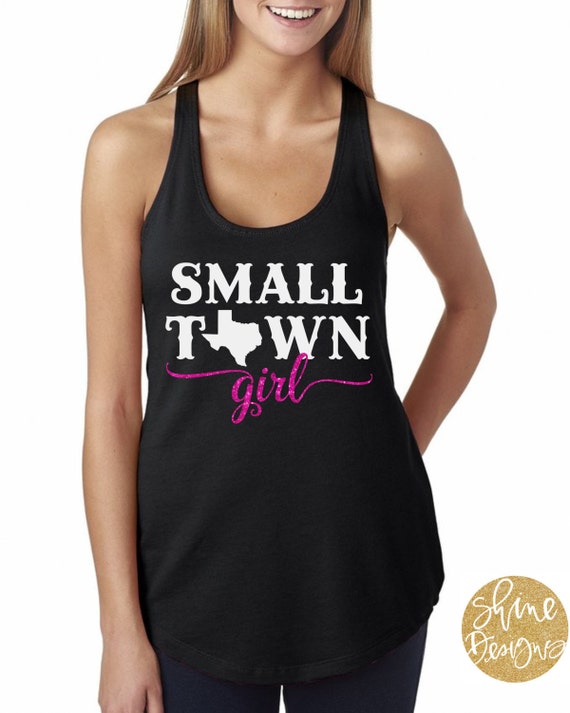 Small Town Girl - Texas State Glitter Shirt